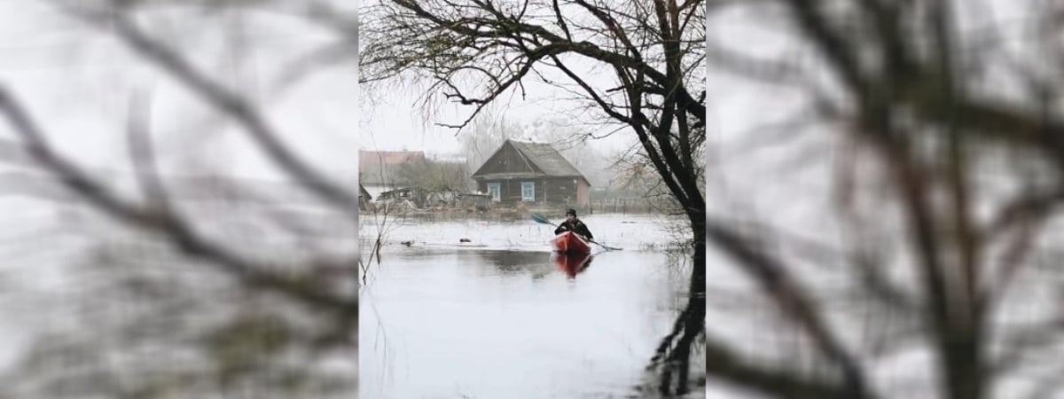 «Белорусская Венеция» — Белорус показал, затопленную деревню под Лунинцом — Видео