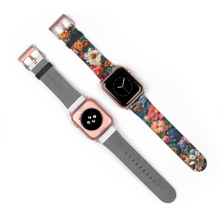 Watch Band - Floral Symphony in Threads