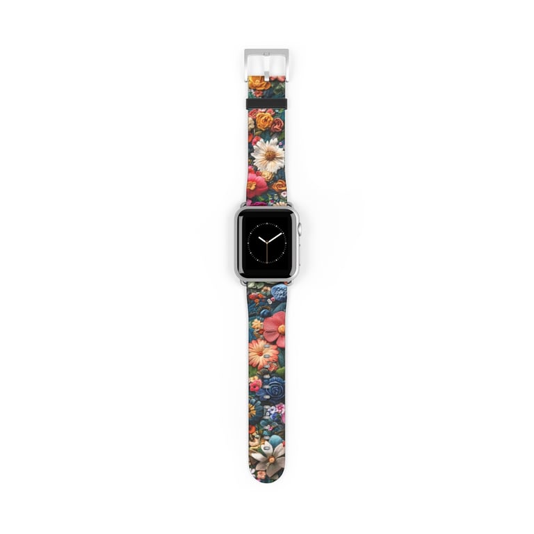 Watch Band - Floral Symphony in Threads