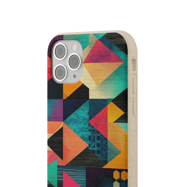 Biodegradable Cases - Bold Geometric Symphony