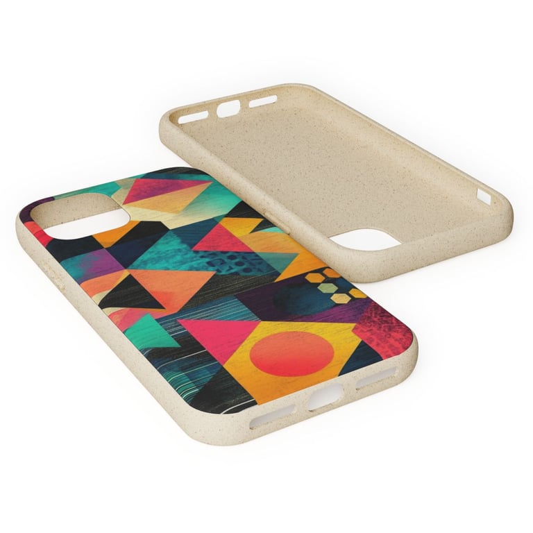 Biodegradable Cases - Bold Geometric Symphony