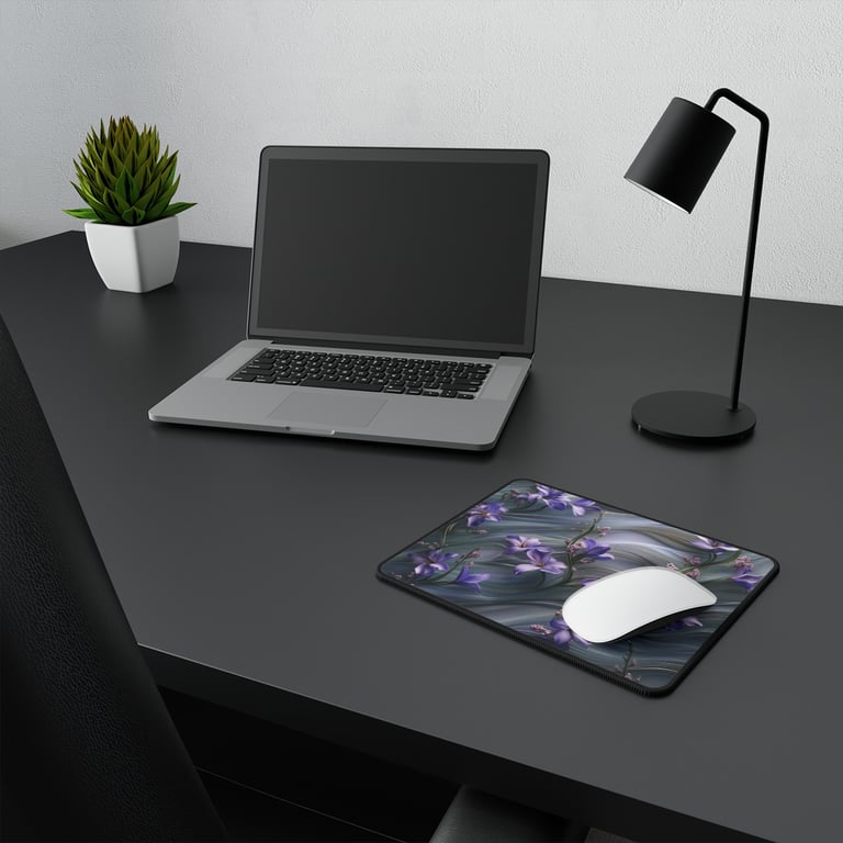 Non-Slip Gaming Mouse Pad - Ethereal Blooms in Motion