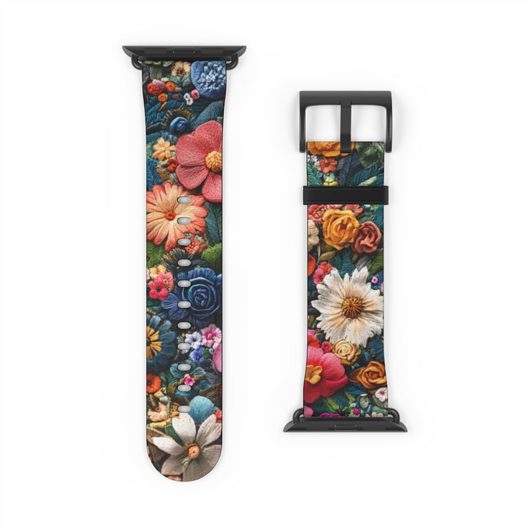 Watch Band - Floral Symphony in Threads