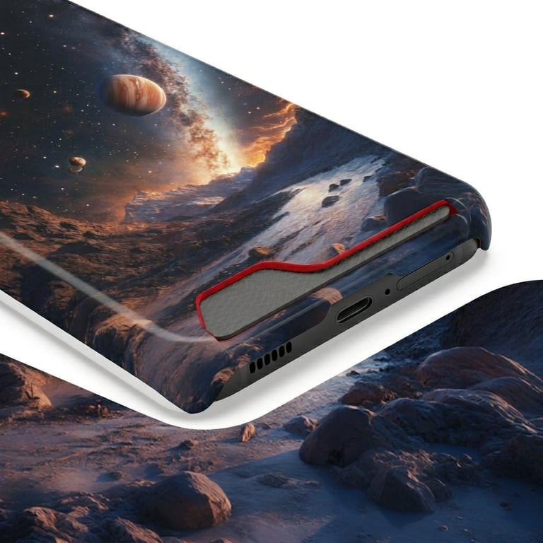 Phone Case With Card Holder - Cosmic Symphony