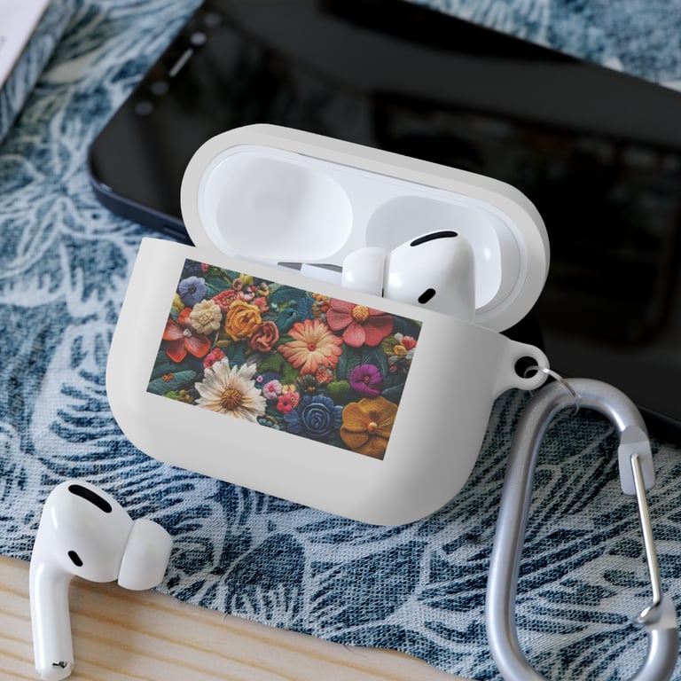 AirPod Case Cover - Floral Symphony in Threads