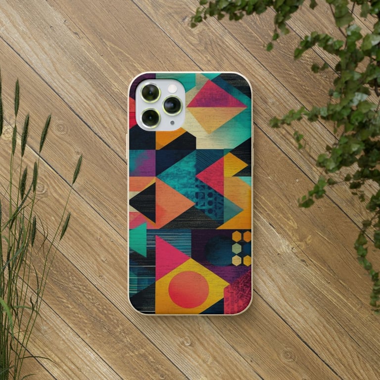 Biodegradable Cases - Bold Geometric Symphony