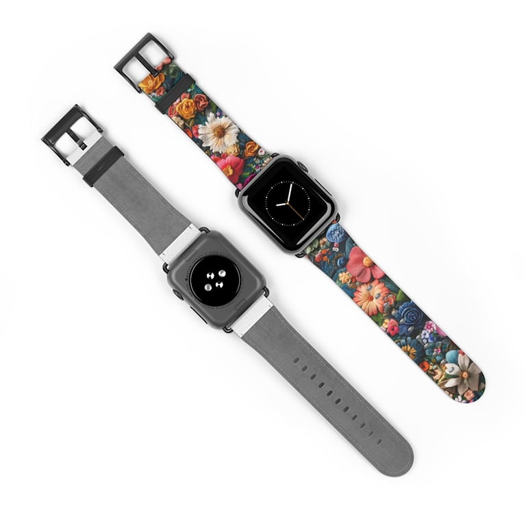 Watch Band - Floral Symphony in Threads