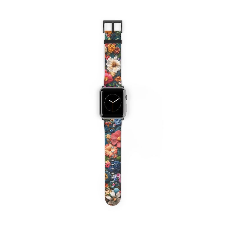 Watch Band - Floral Symphony in Threads
