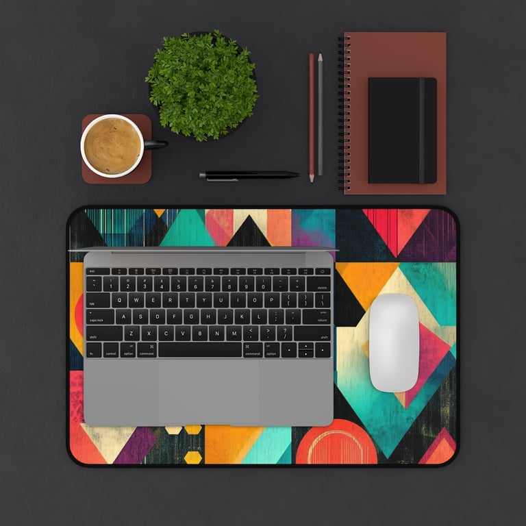 Desk Mat - Bold Geometric Symphony