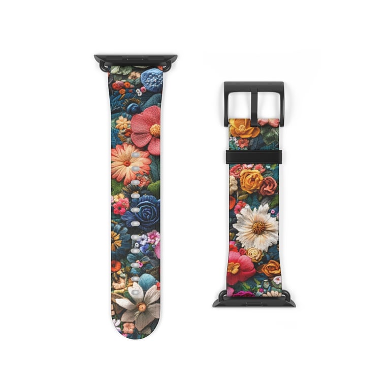 Watch Band - Floral Symphony in Threads