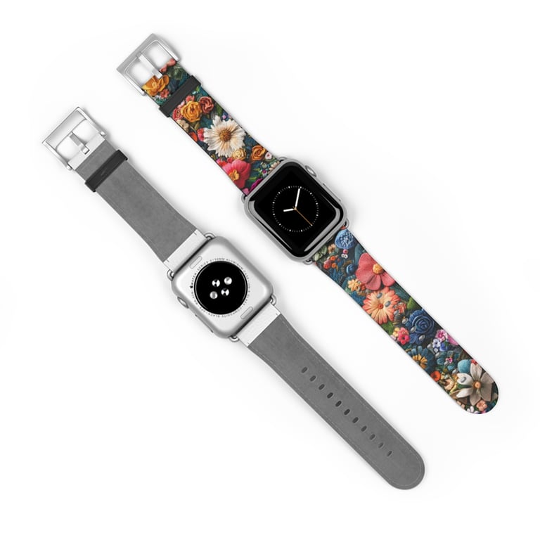 Watch Band - Floral Symphony in Threads