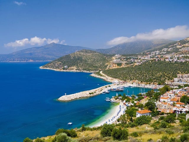 A view of Kalkan's hillside houses