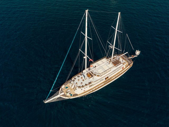Boreas yacht aerial view