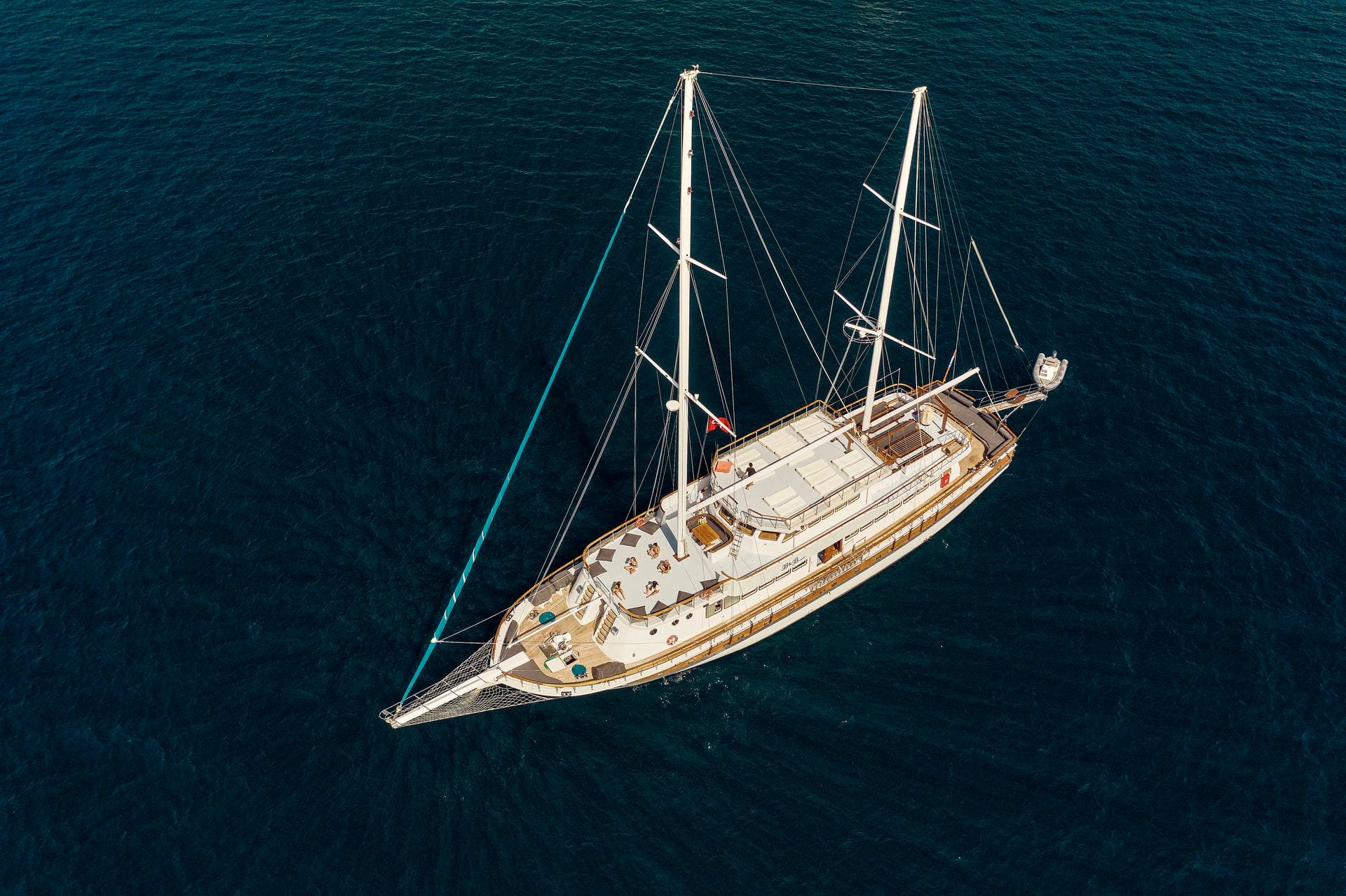 Boreas yacht aerial view