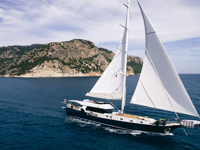 Good Life yacht aerial view