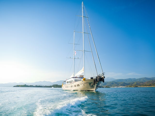 King Of The Sea yacht aerial view