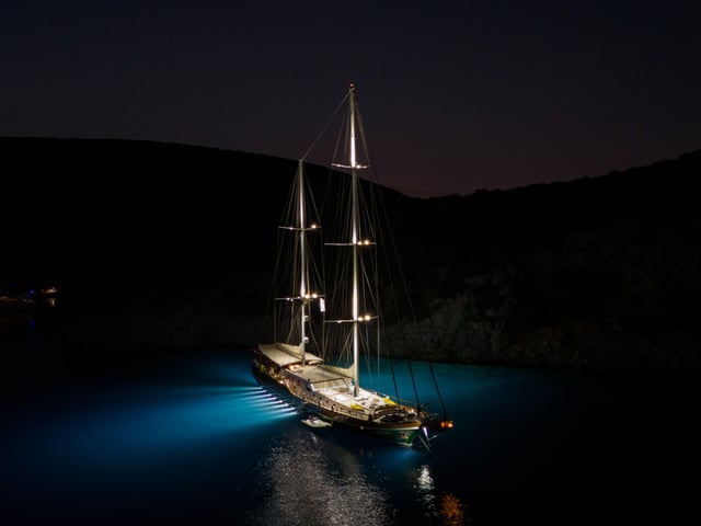 La Bella Vita yacht aerial view