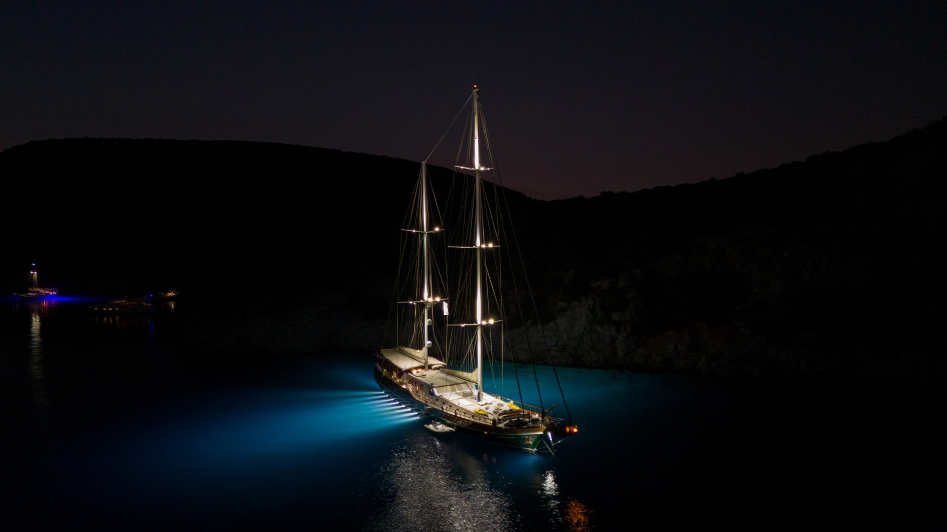 La Bella Vita yacht aerial view