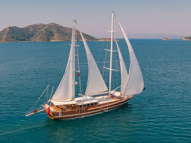 Lycian Queen yacht aerial view