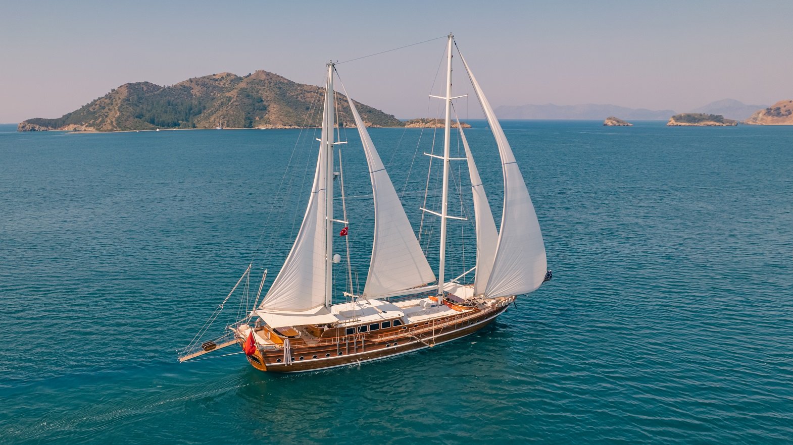 Lycian Queen yacht aerial view