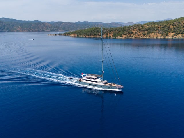 North Wind yacht aerial view