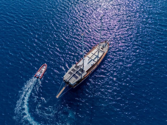 Prenses Alize yacht aerial view