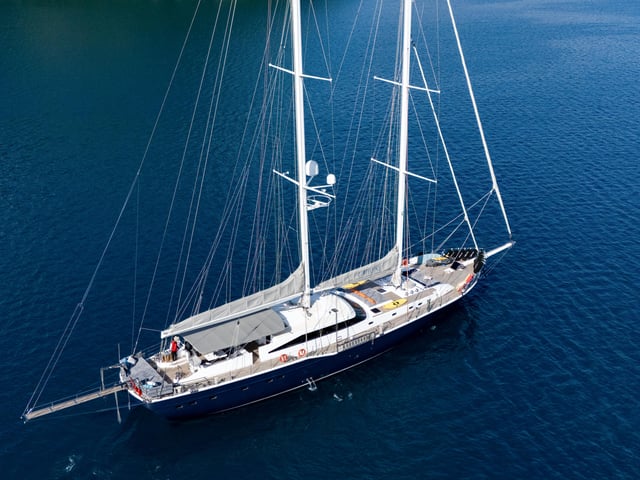 Ubibene yacht aerial view