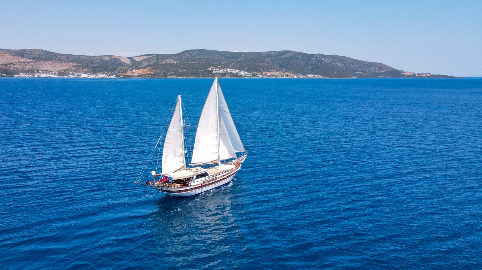 Ulucinar yacht aerial view