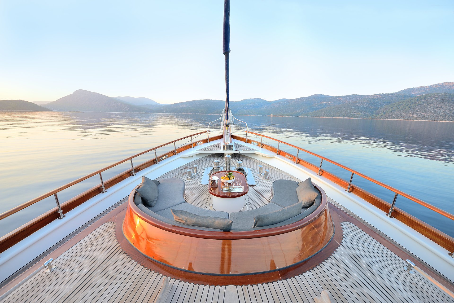 Luxury yacht on the Mediterranean