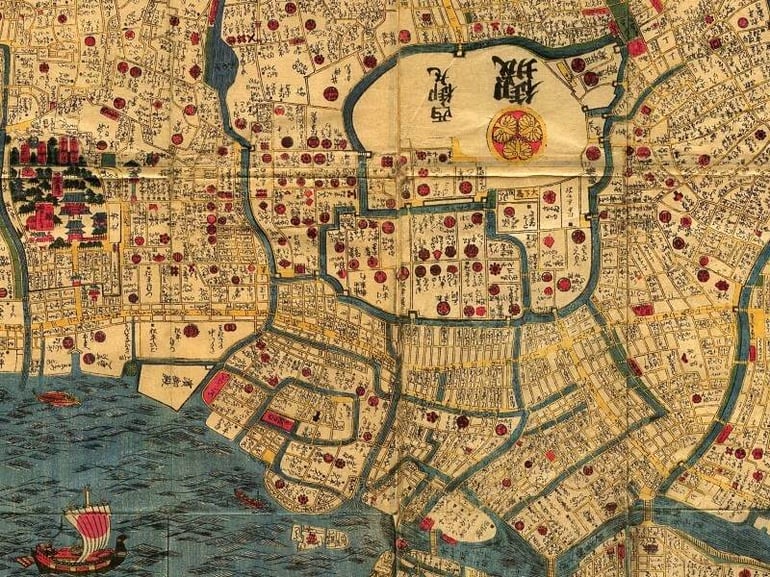 Carte de Edo, Japon