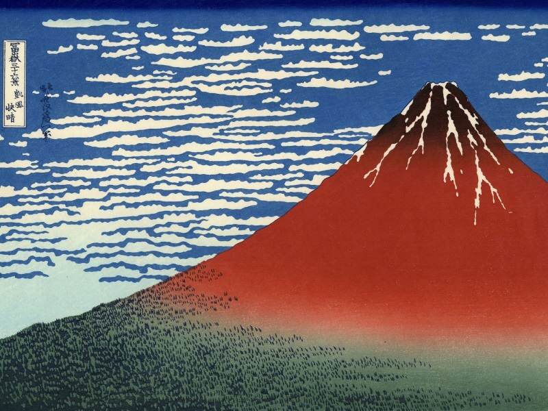 Estampe du mont Fuji