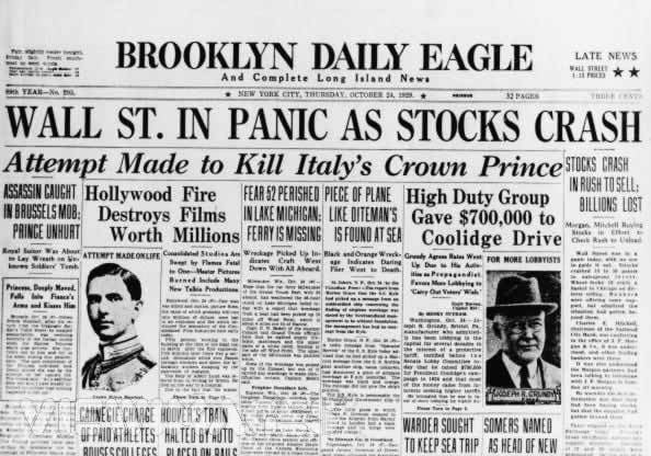 La crise de 1929