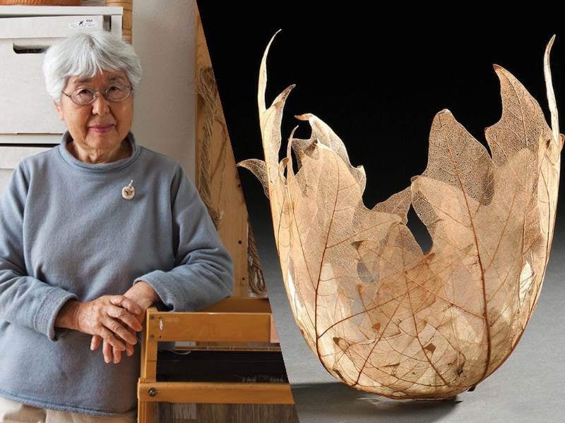 Les sculptures délicates en feuilles mortes de Kay Sekimachi