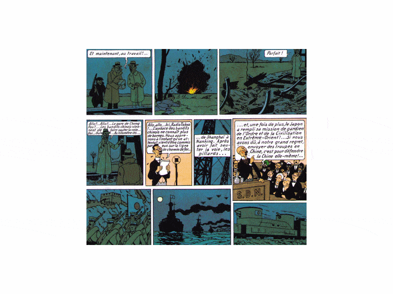 L’attentat de Moukden (18 septembre 1931) vu par Tintin