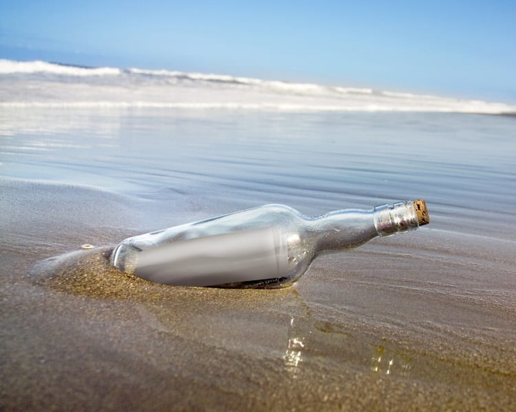 Message dans une bouteille Message dans une bouteille
