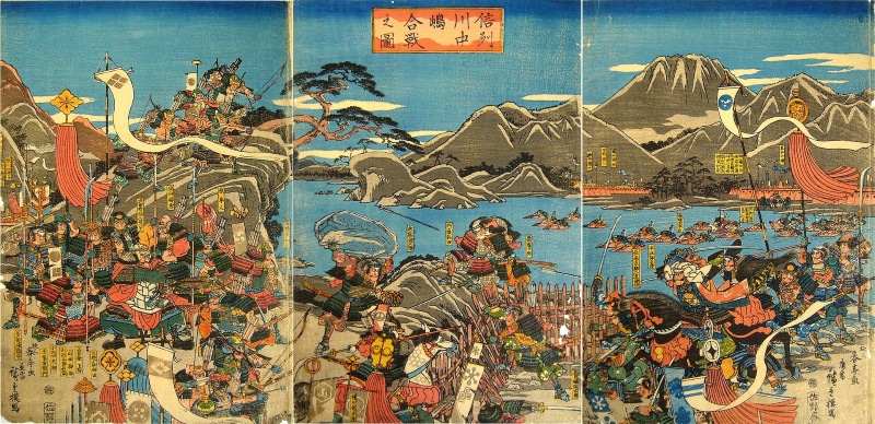 Uesugi Kenshin et Takeda Shingen s'affrontent par 5 fois lors des batailles de Kawanakajima