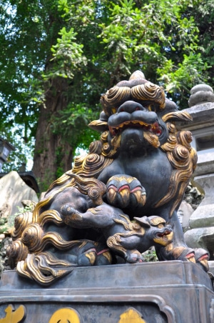Komainu, le lion-chien Bestiaire du tatouage japonais: Komainu, le lion-chien