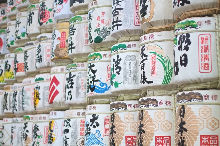 Fûts de sake, Japon