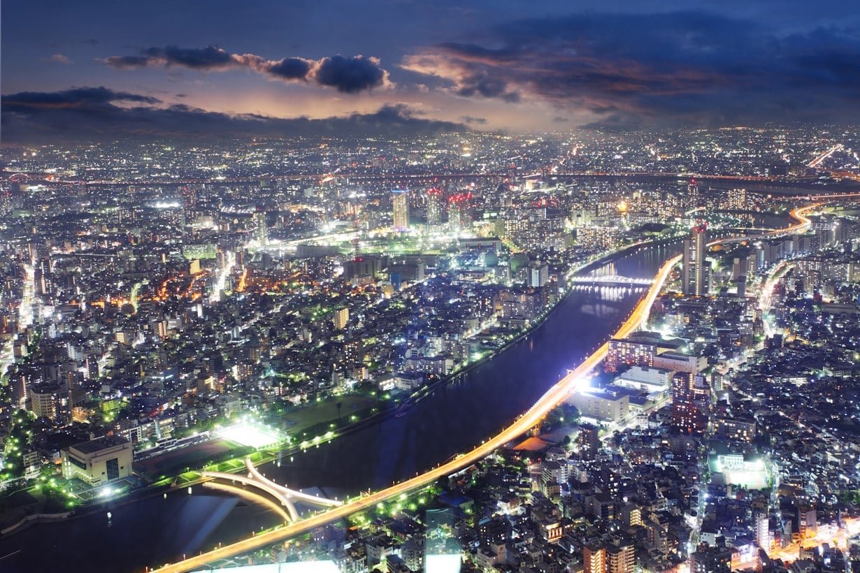 De la plateforme d'observation de la tour de Tokyo