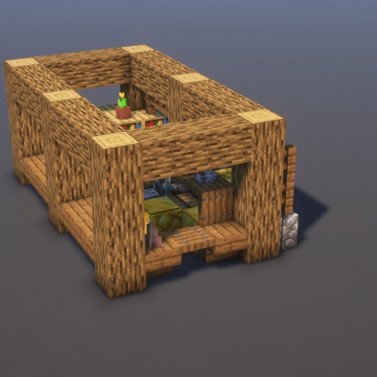 Trading Post Minecraft Schematic + 115-Step Tutorial