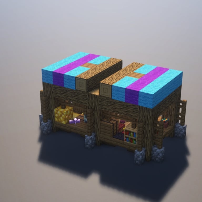 Trading Post Minecraft Schematic + 115-Step Tutorial