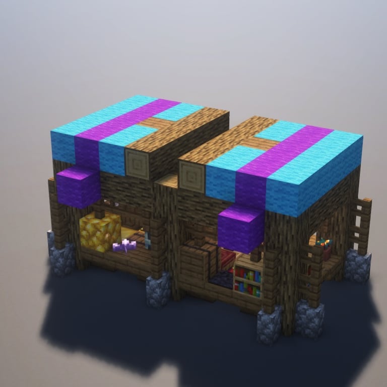 Trading Post Minecraft Schematic + 115-Step Tutorial