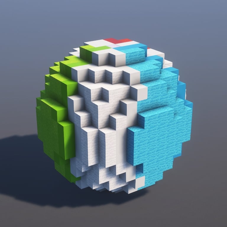 Beach Ball Minecraft Schematic + 16-Step Tutorial