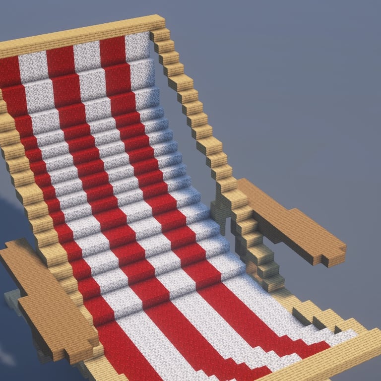 Beach Chair Minecraft Schematic + 89-Step Tutorial