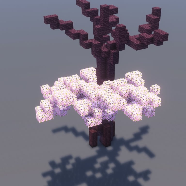 Cherry Tree Minecraft Schematic + 43-Step Tutorial