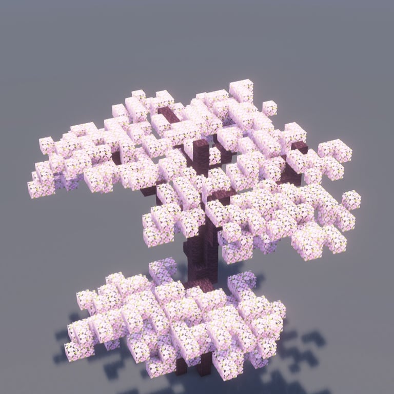 Cherry Tree Minecraft Schematic + 43-Step Tutorial