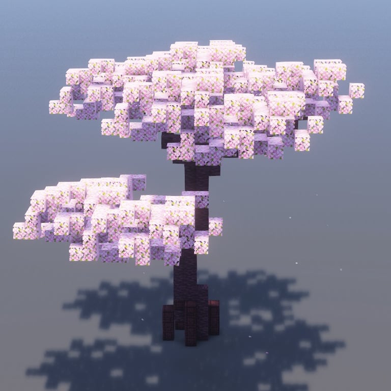 Cherry Tree Minecraft Schematic + 43-Step Tutorial