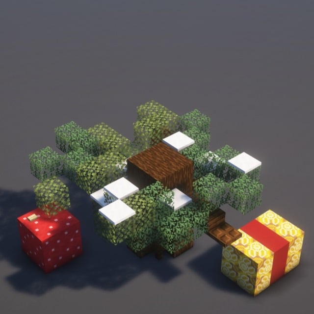 Christmas Tree Minecraft Schematic + 115-Step Tutorial