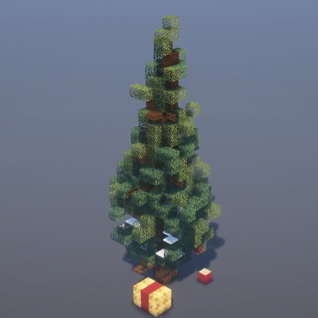 Christmas Tree Minecraft Schematic + 115-Step Tutorial