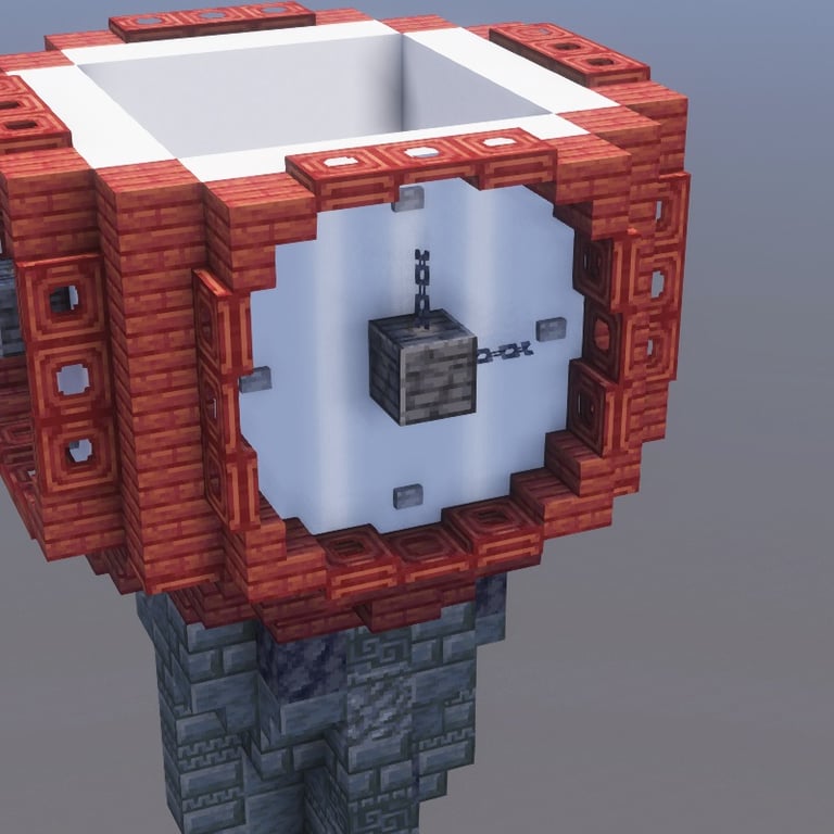 Clock Tower Minecraft Schematic + 132-Step Tutorial